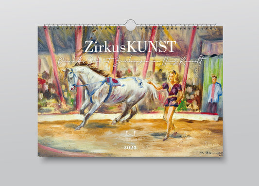 Zirkuskalender Kalender 2025 "ZirkusKUNST" mit Zeichnungen von Heinz Rammelt