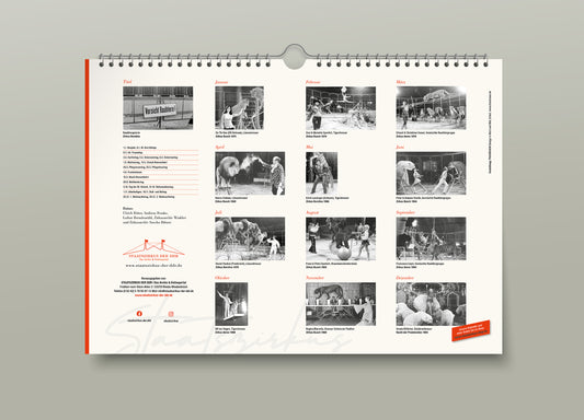 Zirkuskalender Kalender 2026 "Vorsicht Raubtiere!" - Jetzt vorbestellen und Gratiszugabe sichern!